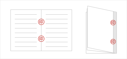 契印を押した契約書