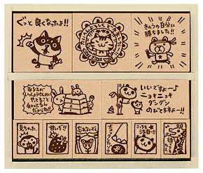 動物スタンプ（複数の動物）